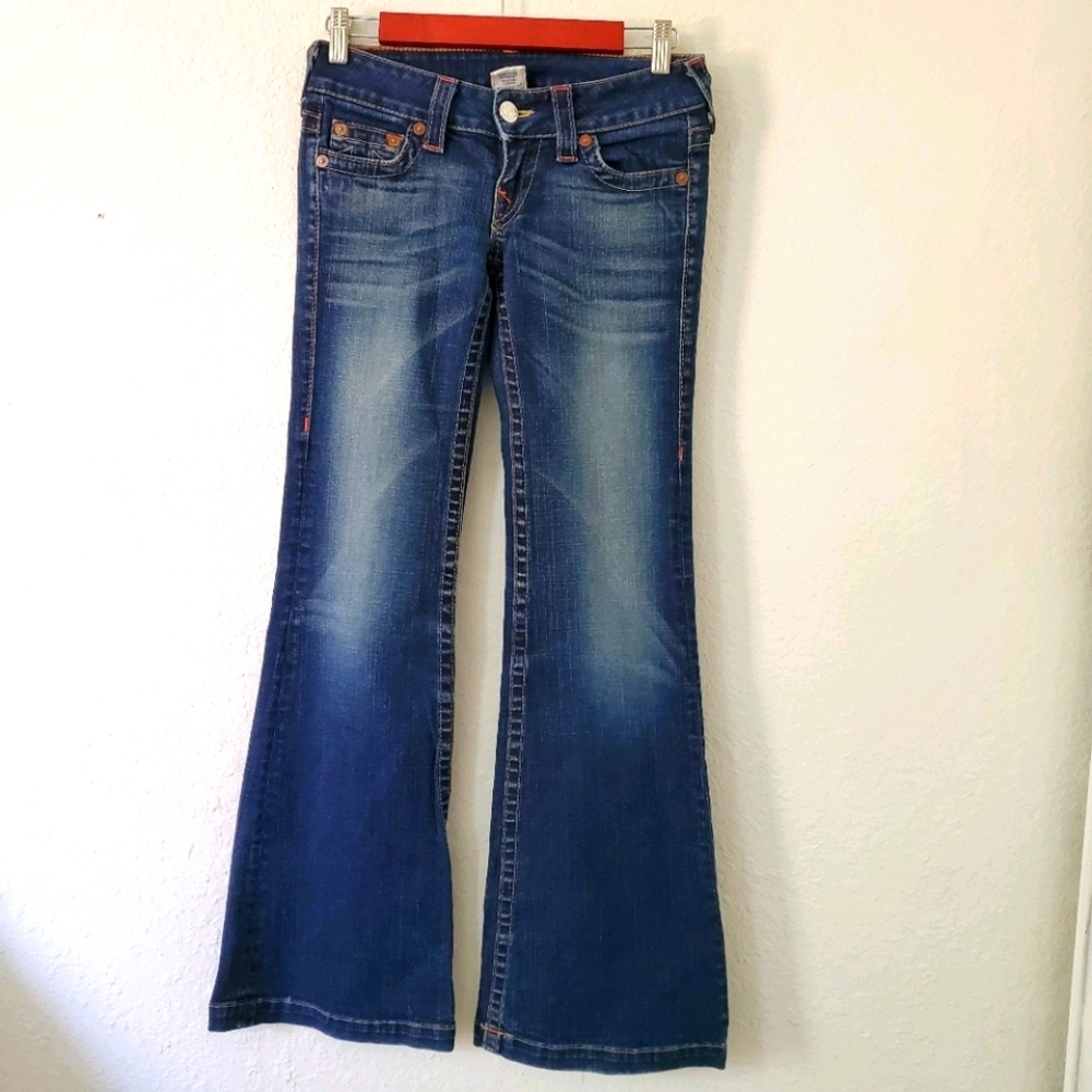 True Religion Flare Wide Leg Jean 27